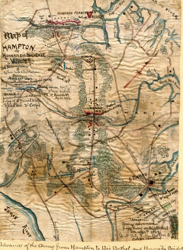 Hampton to Howard's Bridge, Virginia.