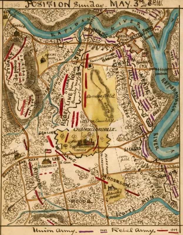 Chancellorsville Area Troop Movements 1863