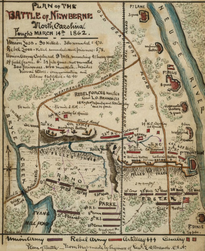 Battle of Newberne, North Carolina : fought March 14th 1862. 1862