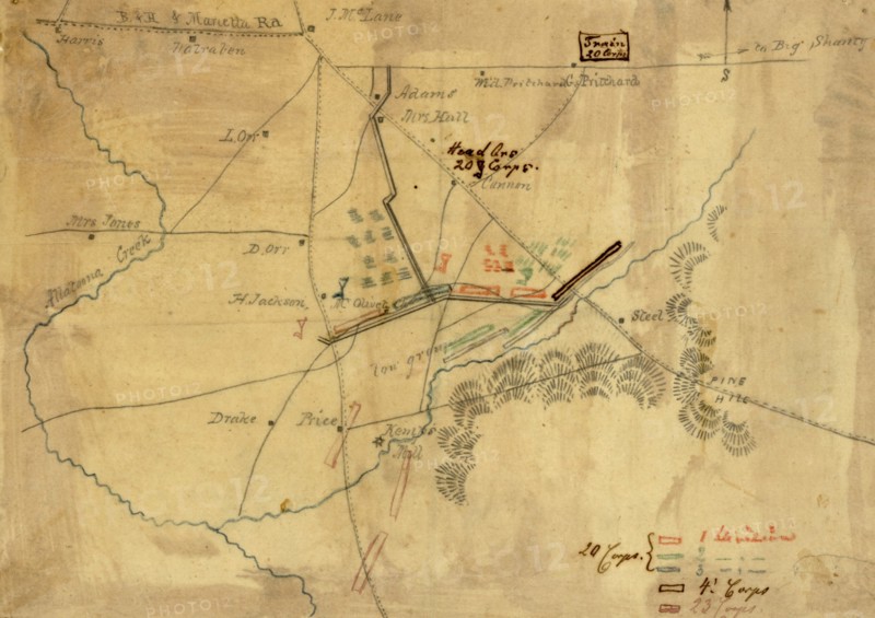General Sherman's march south through Georgia then north to Virginia. 1864