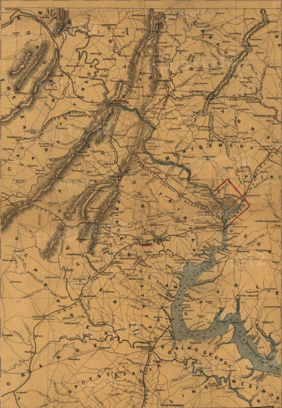 Washington and the seat of war on the Potomac. 1862