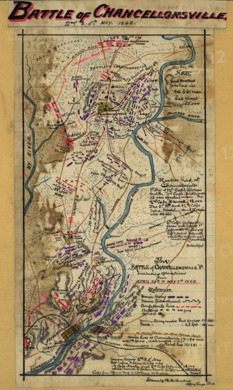 Battle of Chancellorsville, Va., including operations from April 29th to May 5th, 1863. 1863