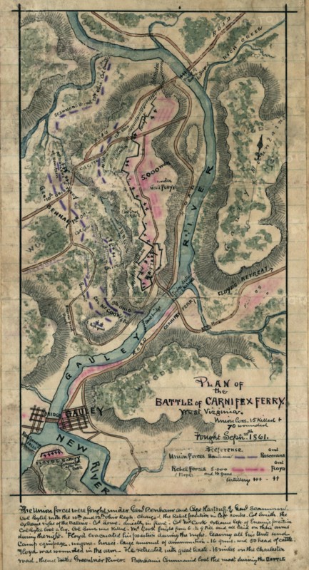 Battle of Carnifex Ferry, West Virginia. 1861