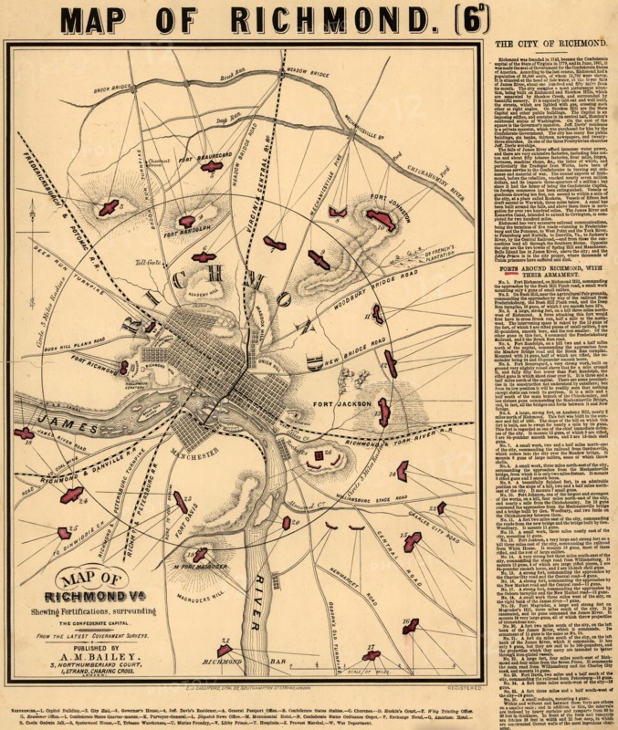 Richmond, Va - fortifications surrounding the Confederate capital - 1864 1864