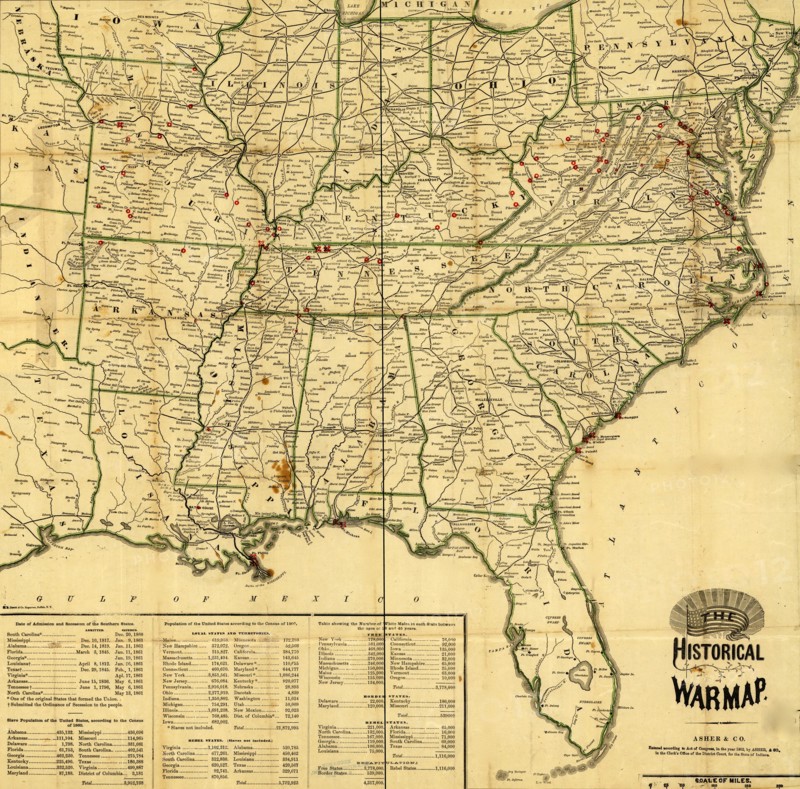 Historical War Map - 1862
