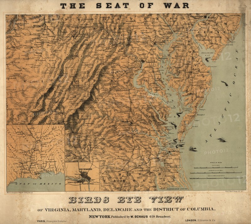 Birds Eye View of the Seat of War - 1861 1861