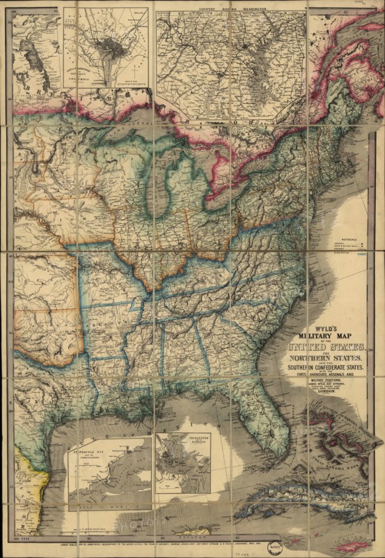 Military Map of the United states - 1861 1861
