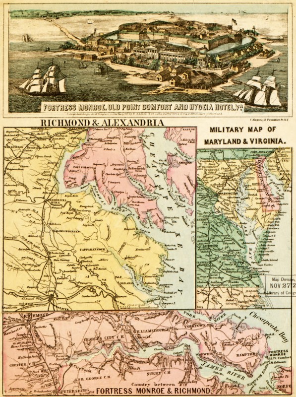 Pictorially enhanced map with hotel - 1861 1861