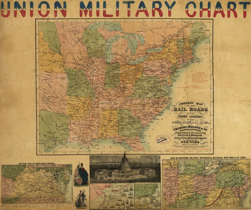 Union Military Chart - 1861 1861