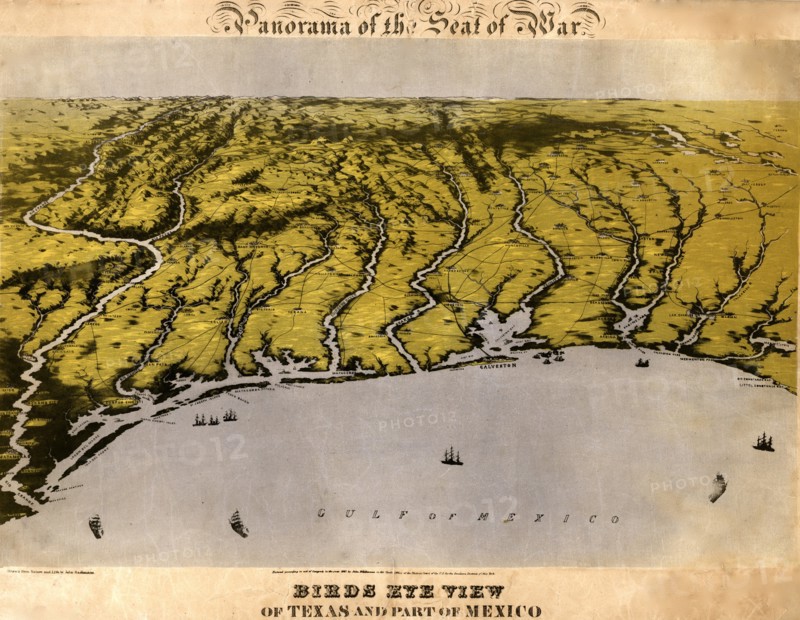 Panorama of the seat of war: Texas and part of Mexico - 1861 1861