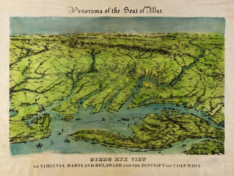 Seat of War - Panoramic of the Middle Atlantic States - 1861 1861