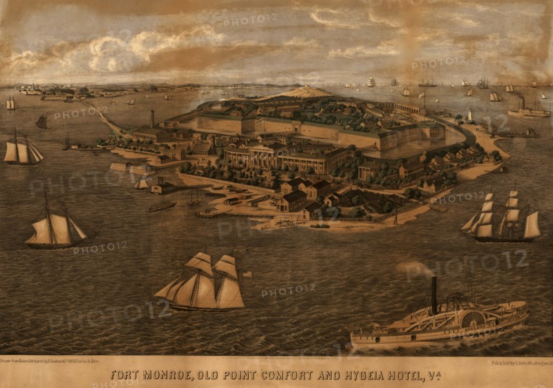 Fort Monroe, Old Point Comfort and Hygeia Hotel, Va. - 1861 1861