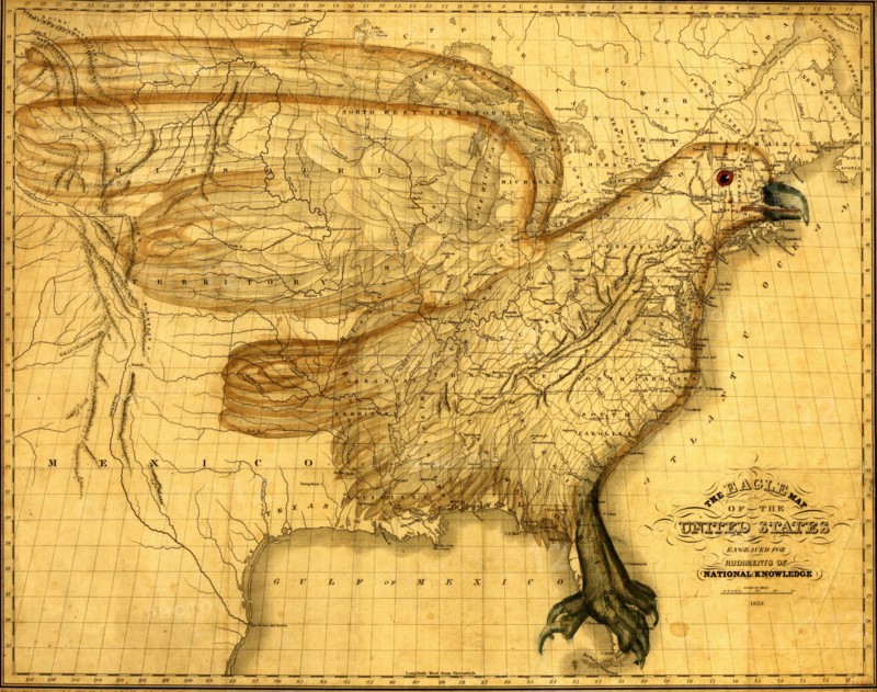 Eagle Map of the United States - 1832 1832