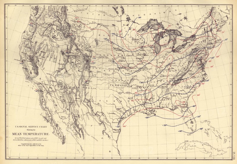 Mean Temperature of the Continental United States - 1870 1870