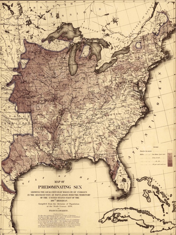 Predominating sex of the Population - 1870 1870