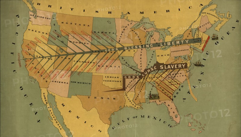 Abolitionist Map of the United States - 1888 1888