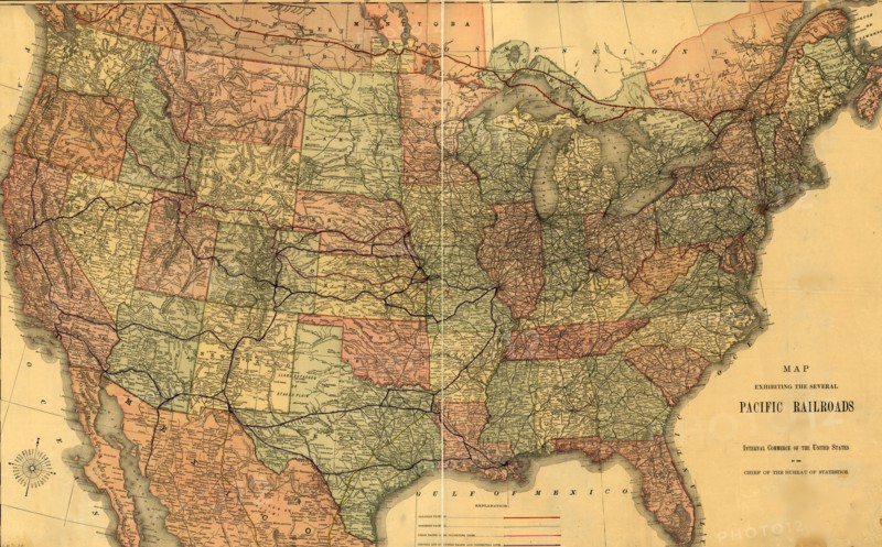 Pacific Railroads of The United States 1883 1883