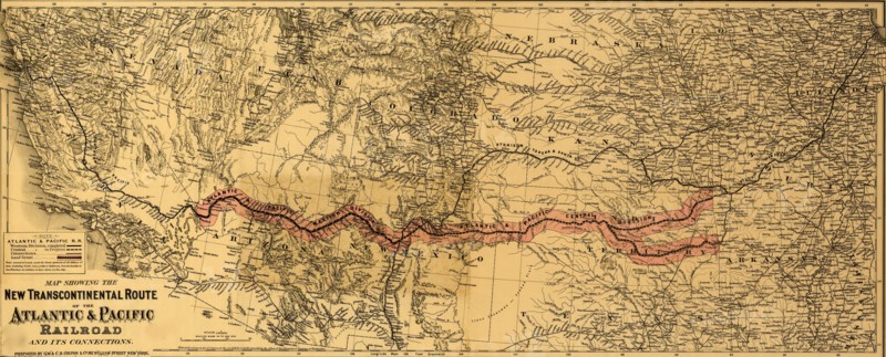 transcontinental route of the Atlantic & Pacific Railroad and its connections. 1883