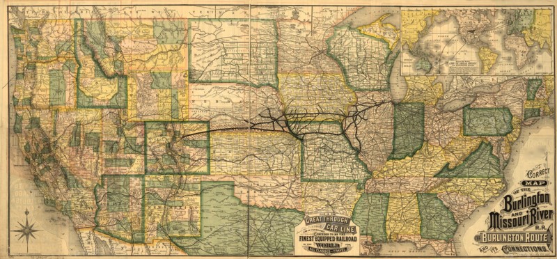 Burlington and Missouri River R.R., the Burlington Route - 1882 1882