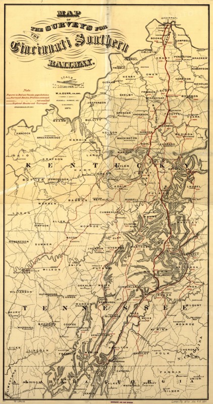 Cincinnati Southern - 1873 1873