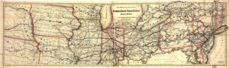 Columbus, Chicago, and Indiana Central Railway - 1868 1868