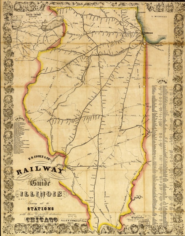 Railway guide for Illinois - 1855  1855