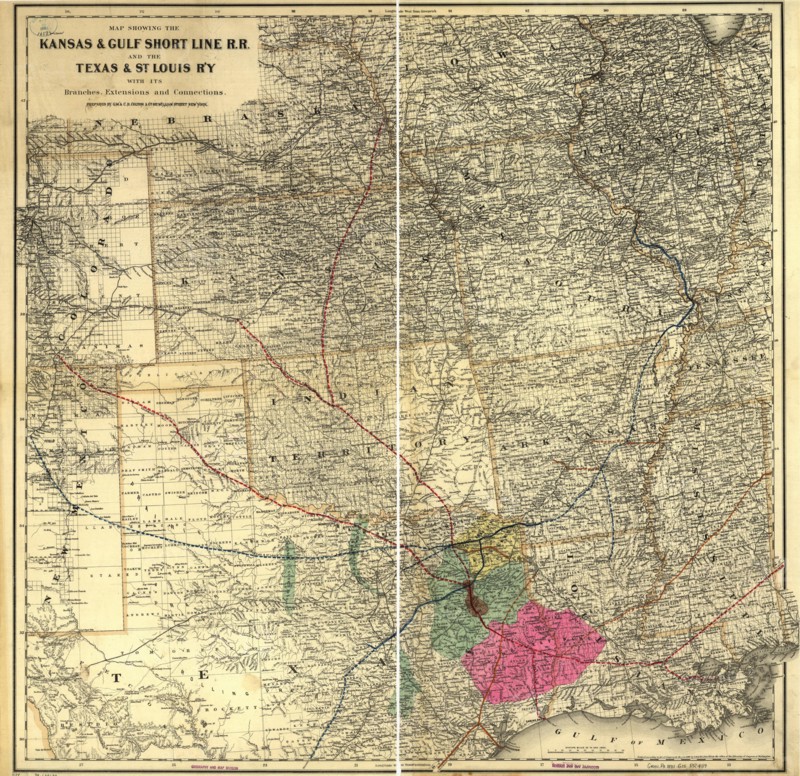 Kansas & Gulf Short Line R.R. and the Texas & St. Louis Railway - 1881 1881