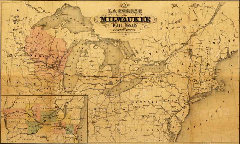 La Crosse and Milwaukee Rail Road - 1855 1855