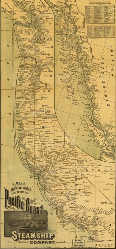 Pacific Coast Steamship Company - 1891 1891