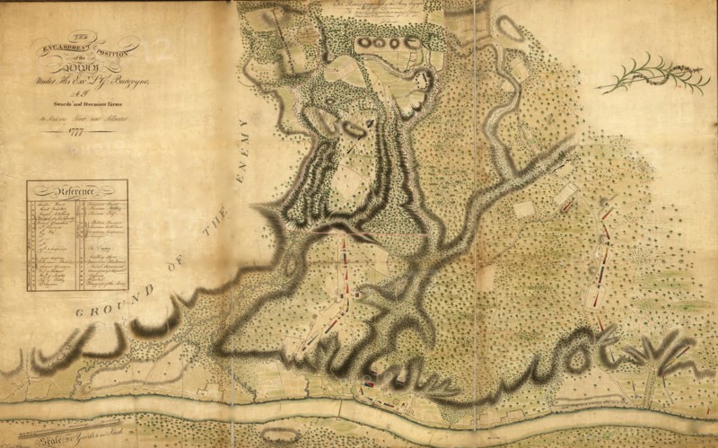 Burgoyne's position at Freeman's Farm on the Hudson - 1777
