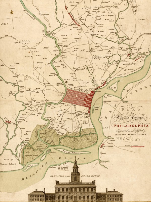 Plan of Philadelphia & its  environs - 1777