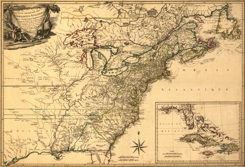 British Possessions at the Time of the War of Independence - 1777