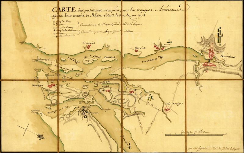 American Positions after retreat to Long Island - 1778