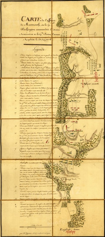 Battle of Monmouth or Freehold, New Jersey - 1778