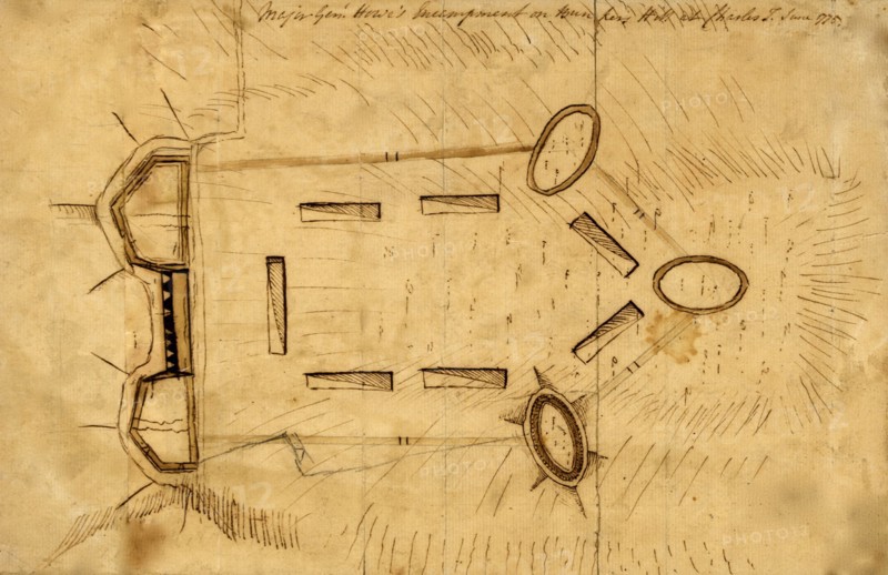 British Encampment under Howe at Bunker Hill - 1775 1775