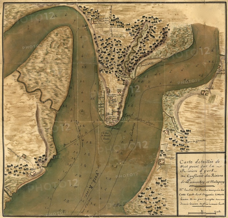 Soundings for Depth of the Hudson Around West Point 1781
