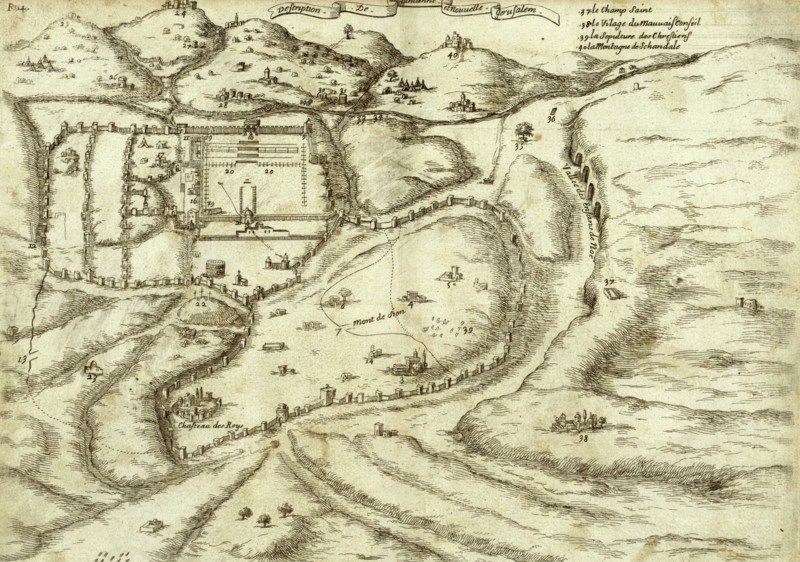 Antique Map of Jerusalem