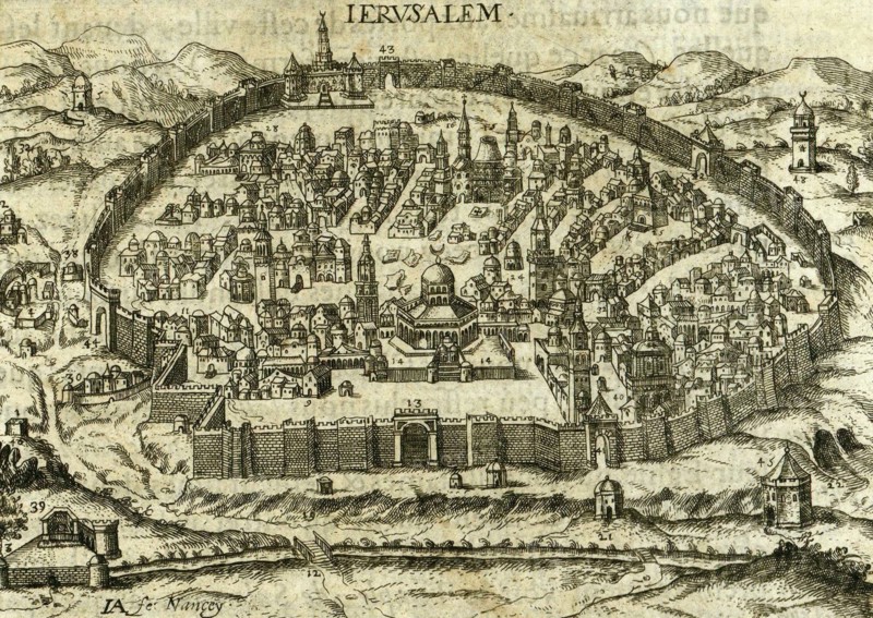 Antique Map of Jerusalem