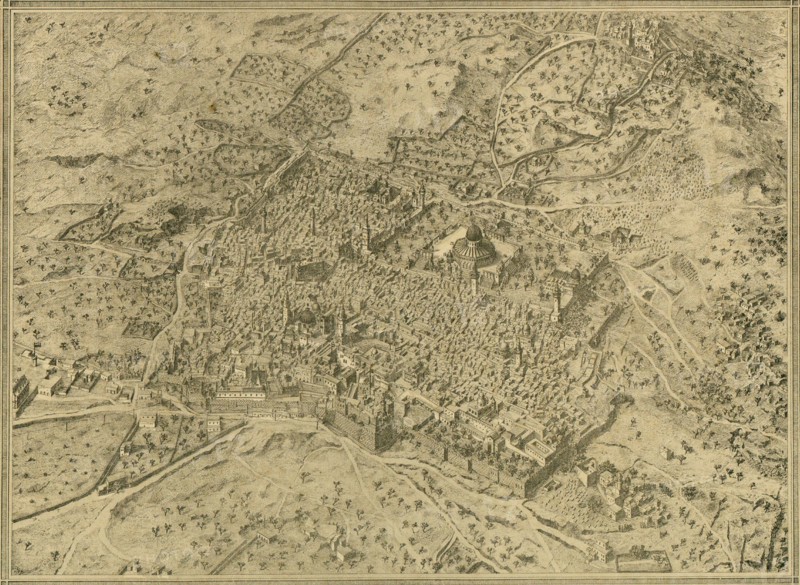 Antique Map of Jerusalem