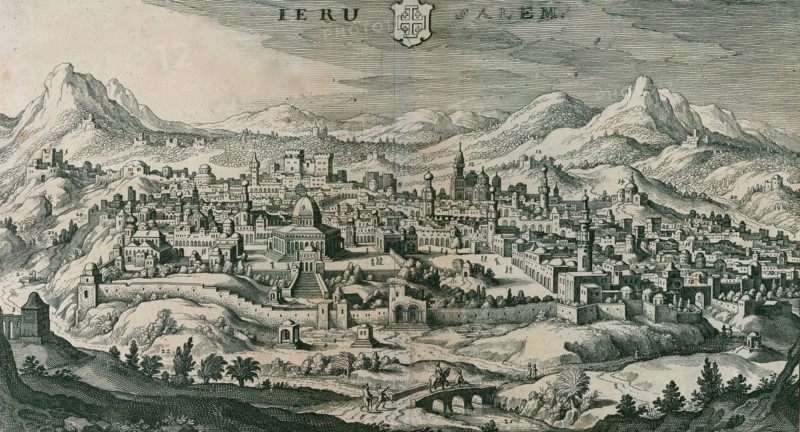 Antique Map of Jerusalem