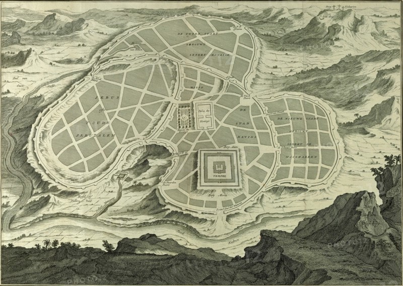 Antique Map of Jerusalem