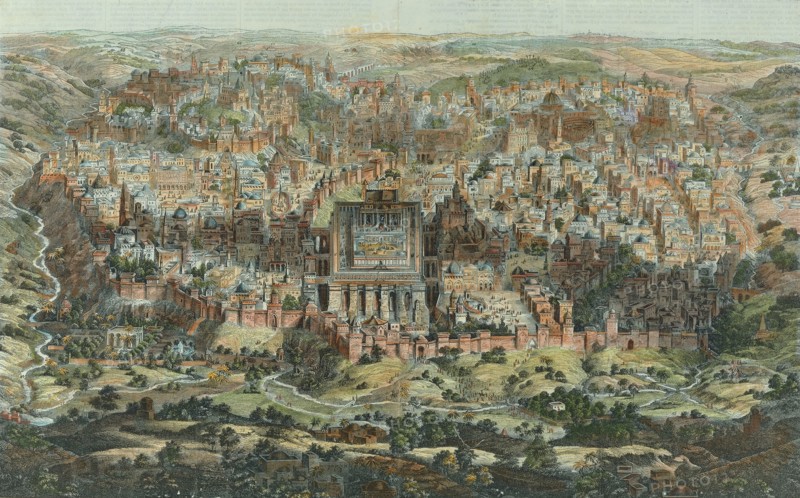 Antique Map of Jerusalem