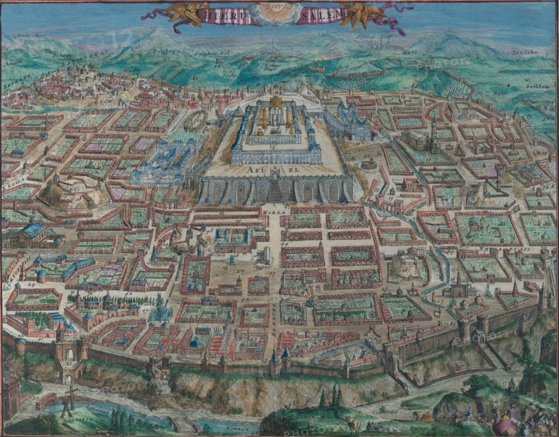Antique Map of Jerusalem