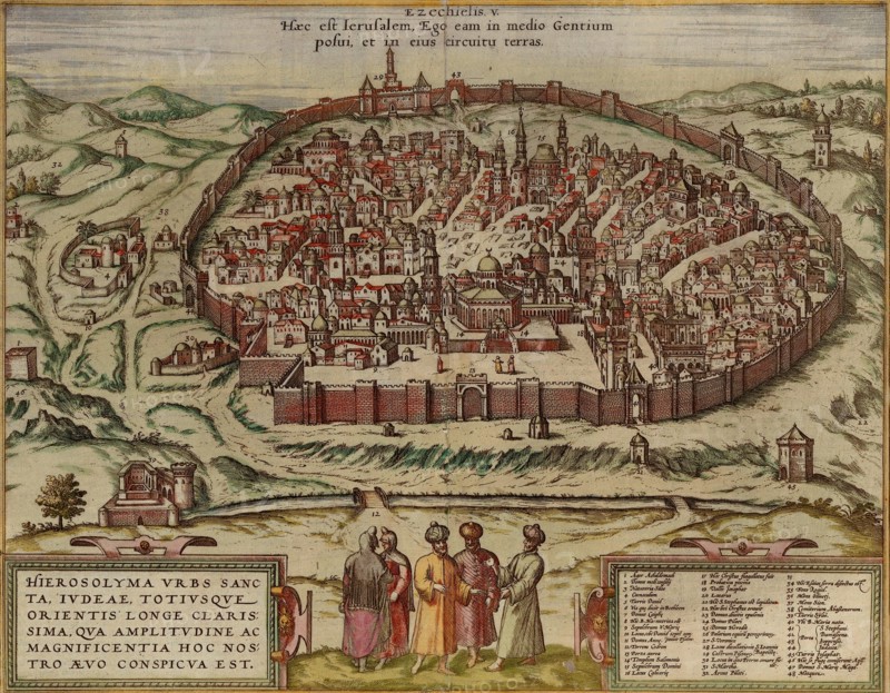 Antique Map of Jerusalem