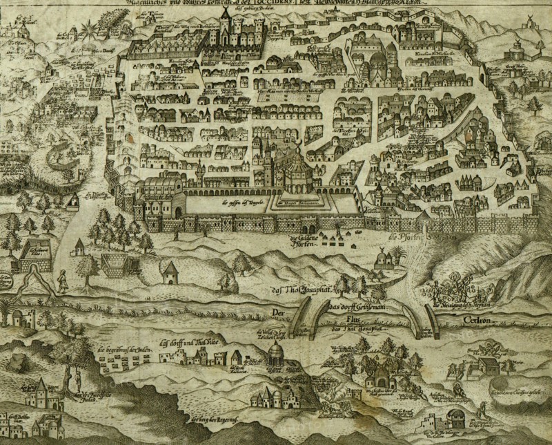 Antique Map of Jerusalem