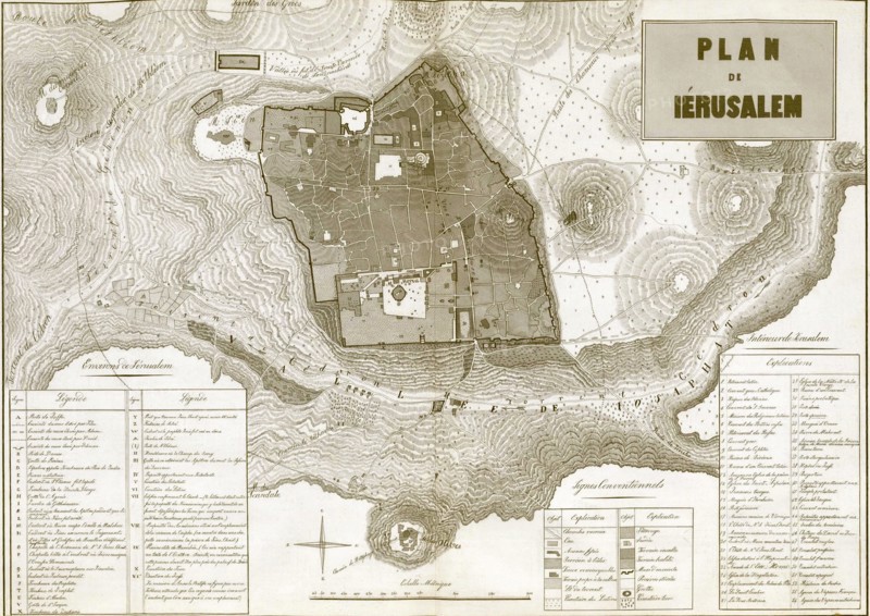 Antique Map of Jerusalem