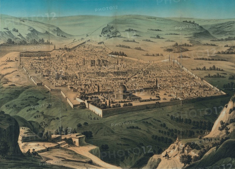 Antique Map of Jerusalem