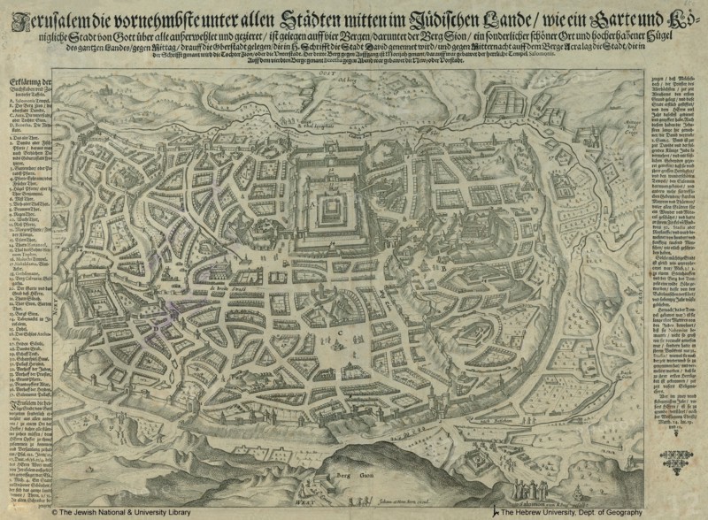 Antique Map of Jerusalem