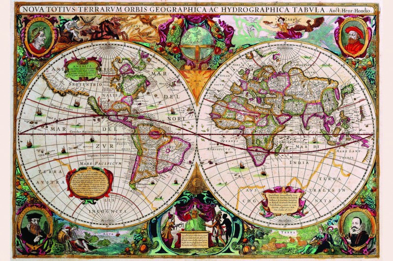 Stereographic Map of the World 1630