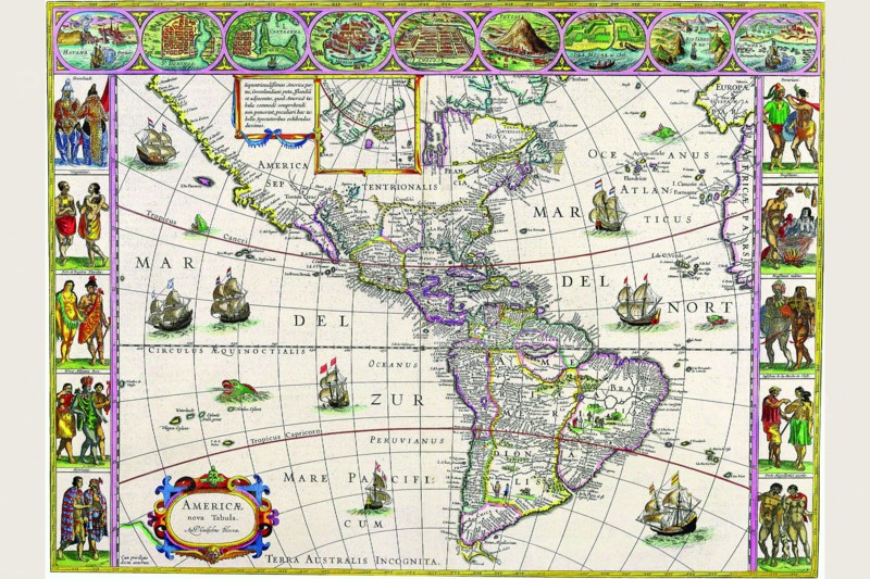 New Map of the Americas 1650